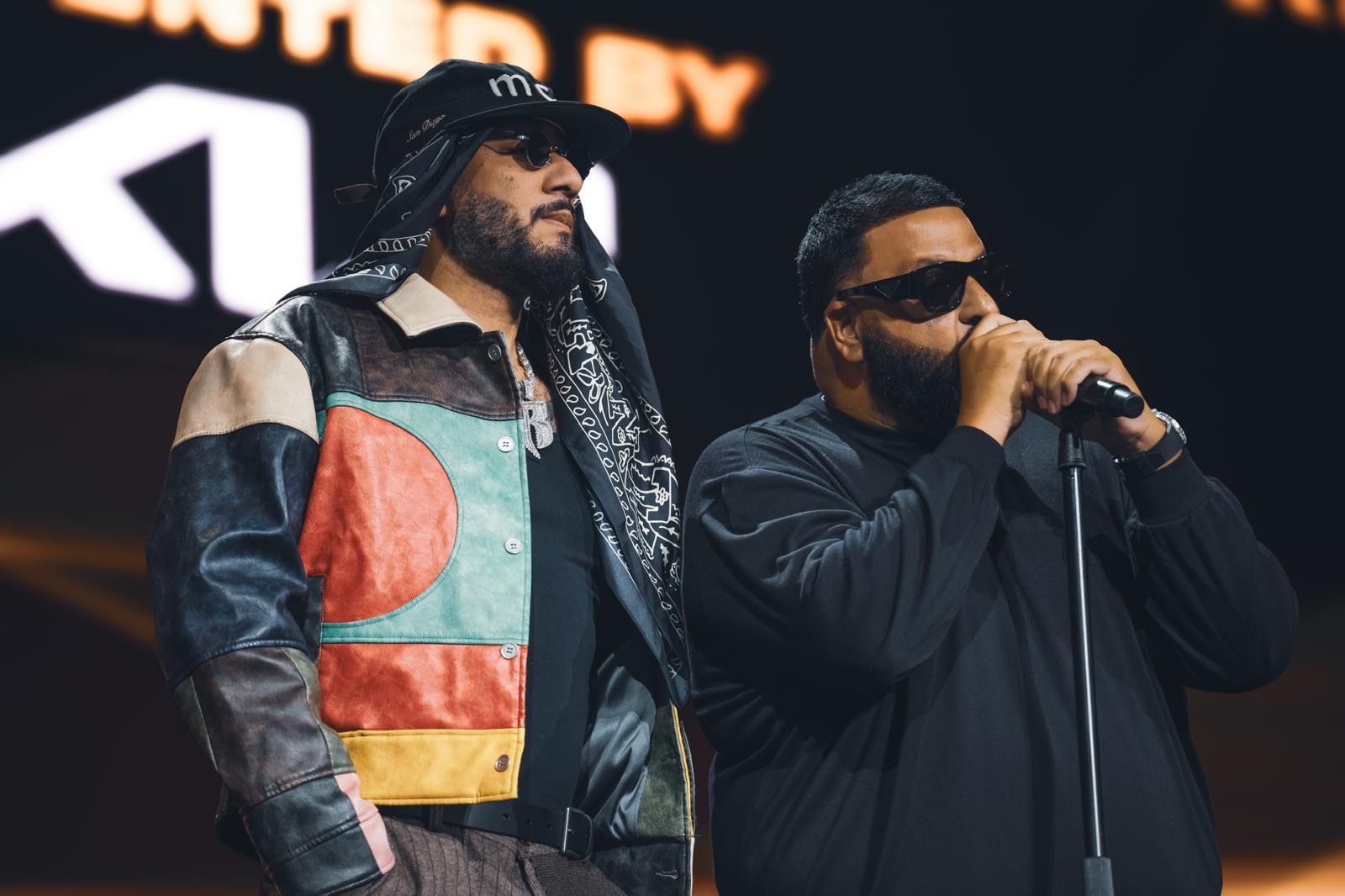 Two artists perform together at the Caribbean Music Awards